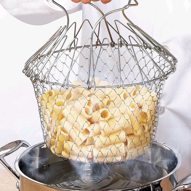 Collapsible Mesh Basket Cooking Tool - own-ideas.com