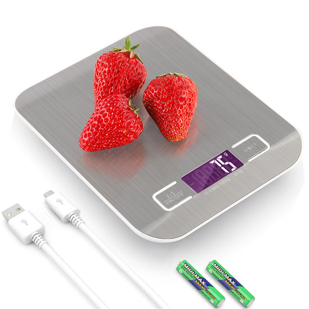 Stainless Steel Digital USB Kitchen Scale - own-ideas.com