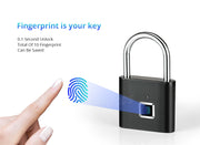 Keyless Fingerprint Smart Padlock - own-ideas.com